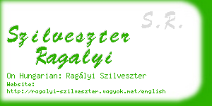 szilveszter ragalyi business card