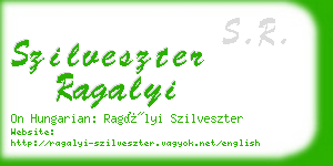 szilveszter ragalyi business card